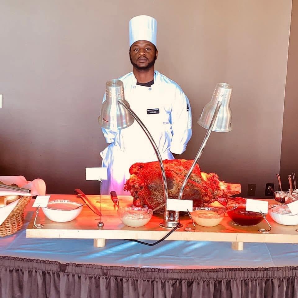 Chef Stephon in his chef uniform